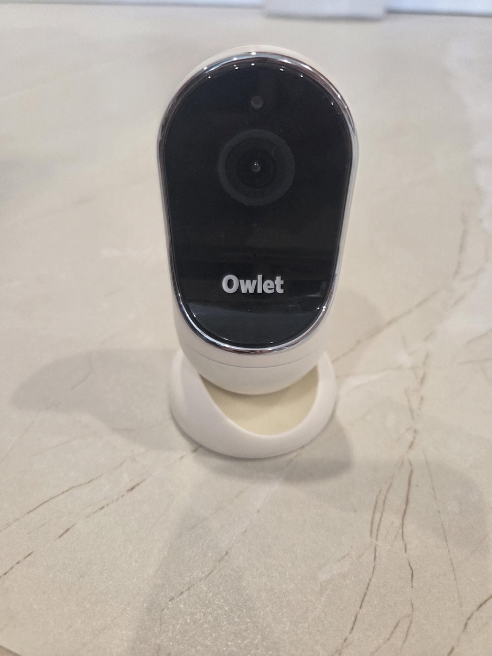 Owlet Smart Indoor Camera in White and Black